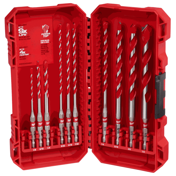 SHOCKWAVE™ Impact Duty™ Juego de brocas de carburo para concreto, 10 piezas